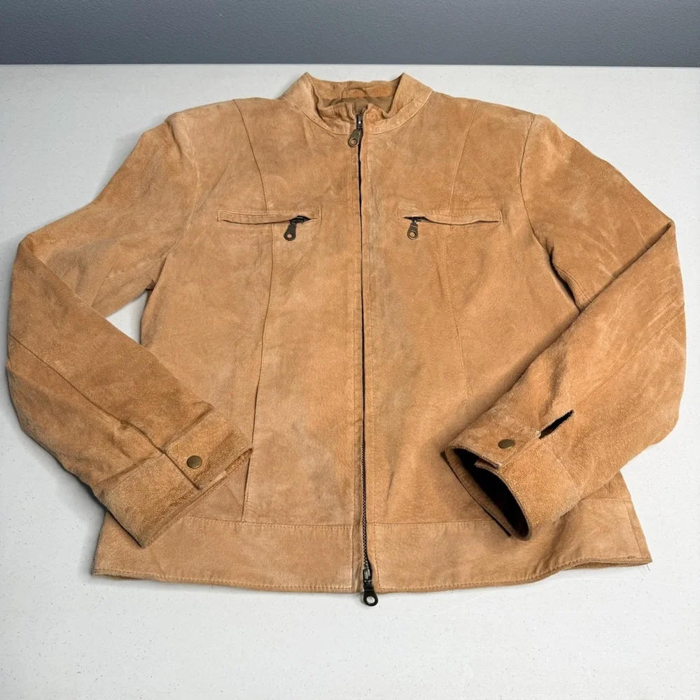 Chic Tan Leather Jacket - Picture 10 of 14